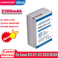 LOSONCOER 2300mAh NB-7L NB 7L NB7L Battery For Canon PowerShot G10 G11 G12 SX30 SX30IS Batteries