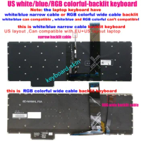 New US white/blue/RGB Colorful Backlit Keyboard For Lenovo Legion 5-15ARH05 5-15ARH05H 5-15IMH05 5-15IMH05H laptop