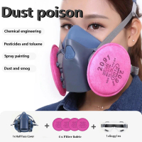 Topeng Respirator Boleh Digunakan Semula, 7502, dengan Penapis 2097, Sesuai untuk Melukis, Menyembur