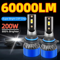 2pcs H1 H7 H11 9005 9006 9012 H4 H13 9007 9004 LED Car Headlight, Bright 3570 CSP Chip 6000K White 6