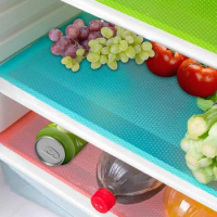 16Pcs Refrigerator Liners Mat Washable, Refrigerator Mats Liner Waterproof Oilproof, Fridge Liners for Shelves,Drawer Table Plac