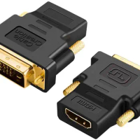 DVI to HDMI Adapter,2-Pack Bi-Directional DVI Male to HDMI Female Converter,Support 1080P,3D for PS3,PS4,TV Box,Blu-ray,HDTV