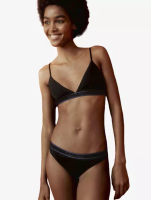 Calvin Klein Calvin Klein Underwear - Tonal Logo Cotton Lightly Lined Triangle Bra - Black - black
