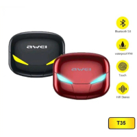 Awei T35 Gaming Wireless Earbuds ENC Earbuds Gaming Earbuds Headphone Awei Bluetooth Earbuds