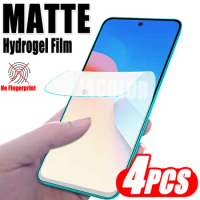 4PCS Matte Soft Gel Protector For Xiaomi Redmi 12 5G 12C 11 Prime 10A 10C 10 Anti-fingerprint Safety Film Not Glass For Redmi12