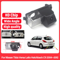 HD 1080*720 Fisheye Rear View Camera For Nissan Tiida Versa Latio Hatchback C11 2004~2011 2012 Car Backup Parking Accessories