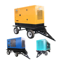 Generator factory 50hz 40kw silent trailer type diesel generator set 50kva portable genset for sale