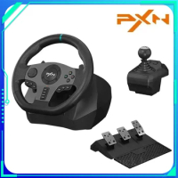 Pxn V9 Gaming Racing Wheel Simracing Game Racing Wheel For Nintendo Switch/ Ps3/Ps4/Xbox One/Pc Windows/Xbox Series S/X 270°/900