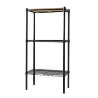 【dayneeds 日需百備】松木 60x30x120公分烤漆三層架(木板層架/收納層架/展示架/層架/鐵架)