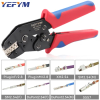 Crimping Tools For PH2.0/XH2.54/2.8/3.0/3.96/KF2510/JST Terminal SN-2549S 0.08-1.0mm²/AWG28-18 Wire Ratcheting Pliers YEFYM