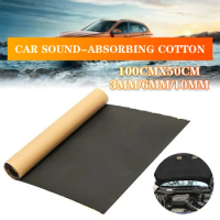 100cmx50cm 3mm/6mm/10mm Car Sound Proofing Deadening Car Truck Anti-noise Sound Insulation Cotton Heat Closed Cell Foam Self Adh