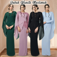 PREMIUM CHIFFON MAXI DRESS FASHION WANITA DRESS BRIDESMAID FULL FURING MALAYSIAN MODEL BRIDESMAID D