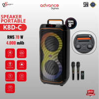 【COD】Advance K8D-C Speaker Bluetooh Portable 8\ Double Speaker 2 Mic Wireless Garansi Resmi 1 tahun