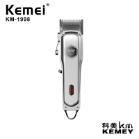 跨境科美KEMEI理發器KM-1998全金屬機身碳鋼刀頭理發器M電推剪代