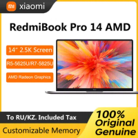Xiaomi RedmiBook Pro 14 Laptop 14 Inch 2.5K Screen Notebook AMD Ryzen R5-5625U R7-5825U 16GB 512GB AMD Radeon Graphics Netbook