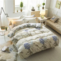 Daisy Printed Bedding Set Floral Duvet Cover Set 3 Pieces Stripes Comforter Cover Flower Soft with 2 Pillow Shams for Women