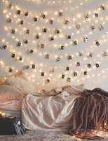 17Ft 50 LED Fairy String Lights with Clear Clips - Perfect for Dorm Bedroom Wedding Decor