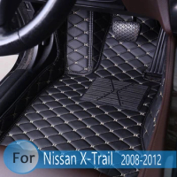 Custom Carpets Auto Interior Leather Accessories Car Floor Mats For Nissan X-Trail T31 2008 2009 2010 2011 2012 Xtrail