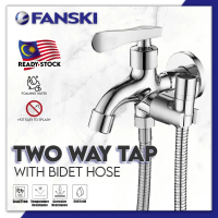Jualan Kilat: Paip Air Dua Arah dengan Kepala Penyembur Buih Air, Hos Bidet, Set Tandas Bilik Mandi