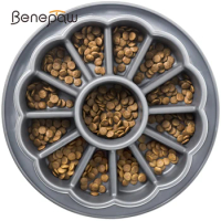 Benepaw Anti-Gulping Slow Feeder Anti-Choking For Small Medium Large Breed Nontoxic Anti-slip Slow Feeding Dog Bowl Dry Wet Food