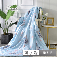 【FOCA】3M專利吸濕排汗天絲鋪棉四季涼被5X6.5尺(多款任選)
