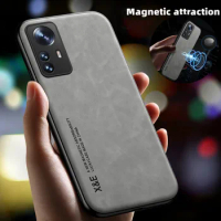 For Xiaomi Mi 12 12S Pro 5G Case Luxury Soft Leather Magnetic Plate Back Cover for Xiaomi 12X Mi12 Mi12X Silicone Phone Cases