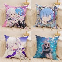 หมอนและเบาะรองนั่งอะนิเมะ Re: Zero - เริ่มต้นใหม่ในโลกอื่น ๆ สินค้า Emilia Rem Plush Cover
