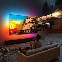 Fantasy 3 TV Backlight Kit HDMI 2.1 with Sync Box Wi-Fi for 65~70 inch 8K 60Hz Color Lights Compatible Alexa
