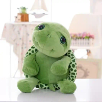 Anak Patung Mainan Mewah Penyu Kecil, Anak Patung Mata Besar Haiwan Boneka, Bantal Tidur Comel, Sesu