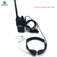 Baofeng Radio UV-9R Plus BF-9700 BF-A58 Extendable Throat Vibration PTT Mic Earpiece Headset for UV-XR UV9R GT-3WP Walkie Talkie