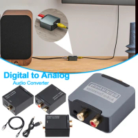 Digital To Analog Audio Converter SPDIF DAC Toslink Coaxial Signal To RCA R/L Audio Decoder DAC Amplifier Decoder for TV