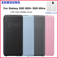 For Samsung Galaxy S20 S20+ S20Ultra 5G Clamshell LED Smart Sleep Case Protective Case All-Inclusive Anti-Fall