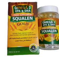 MINYAK IKAN OMEGA-3 SQUALEN GOLD EPA DAN DHA SQUALENE SOFT GEL fish oil