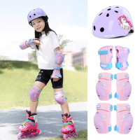 Kids' Children's Skateboard Protector Bicycle Scooter Knee Elbow Wrist Pads Roller Skate Cycling Waveboard Helmet for Girls Boys