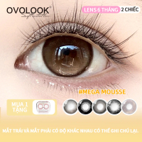 [1 CÄP] Kính áp tròng OVOLOOK mắt - Dòng Kính Mắt Siêu Mở Rộng, Màu nâu xám xanh dương đen, lens 6 t