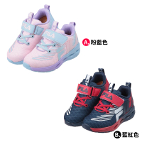 【布布童鞋】FILA織紋條紋兒童電燈運動鞋(P4E392G/P4D323B)