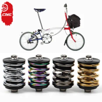 New Bicycle Folding Bike Rear Shock Absorber Titanium Shaft Stainless Steel Shock Absorber For Brompton 3SIXTY Bicycle Parts