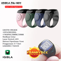 IQIBLA ZIKR Ring N01 Cincin Tasbih Digital Bluetooth untuk Shalat & Qibla 3 Size 18mm/20mm/22mm Bate