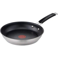 Tefal Jamie Oliver E51204AZ Frying Pan 24 Cm Non-Stick Induction Stainless Steel Riveted Handle with Silicone Insert Thermal