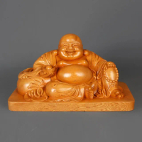 【荒木雕塑藝品】高25公分 元寶布袋佛(A)