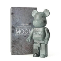 Bearbrick 400% Moon Be@rBrick 28cm Apolo Moon 400% ABS plastic joint rotation with sound gift collection doll figure