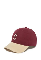 eM LB Basic Color Block Unstructured Ball Cap Cleveland Indians - Red