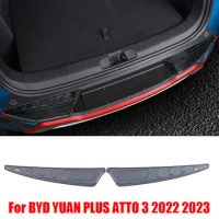 For BYD YUAN PLUS ATTO 3 2022 2023 Rear Bumper Protection Sill Outside Trunk Step Panel Sill Plate Decorate Exterior Accessories