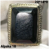 natural cincin batu akik badr besi model kotak