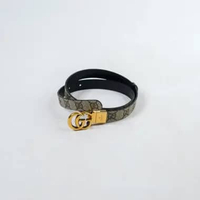 Ikat Pinggang GUCCI GG MARMONT REVERSIBLE GHW BEIGE BLACK BELT 100% ORIGINAL size 75