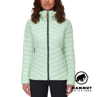 【Mammut 長毛象】Broad Peak IN Hooded Jacket W 防潑水羽絨連帽外套 女款 薄荷綠/海洋藍 #1013-02970
