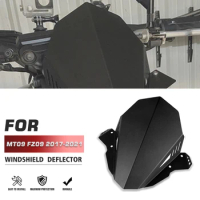 Motorcycle Windscreen Deflector Extention Windshield Fairing Kit For YAMAHA MT-09 MT 09 MT09 FZ09 FZ 09 2017 2018 2019 2020 2021