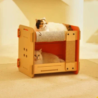 Double decker bed cat bed all-season universal multi cat family villa cat grab board integrated