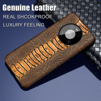 Luxury Ostrich Genuine Leather Case for Huawei Mate 40 Pro Case Shockproof Protection Cover for Huawei Mate 30 20 Pro 20X Coques