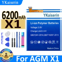 YKaiserin Battery X 1 6200mAh For AGM X1 Replacement Bateria + Tools